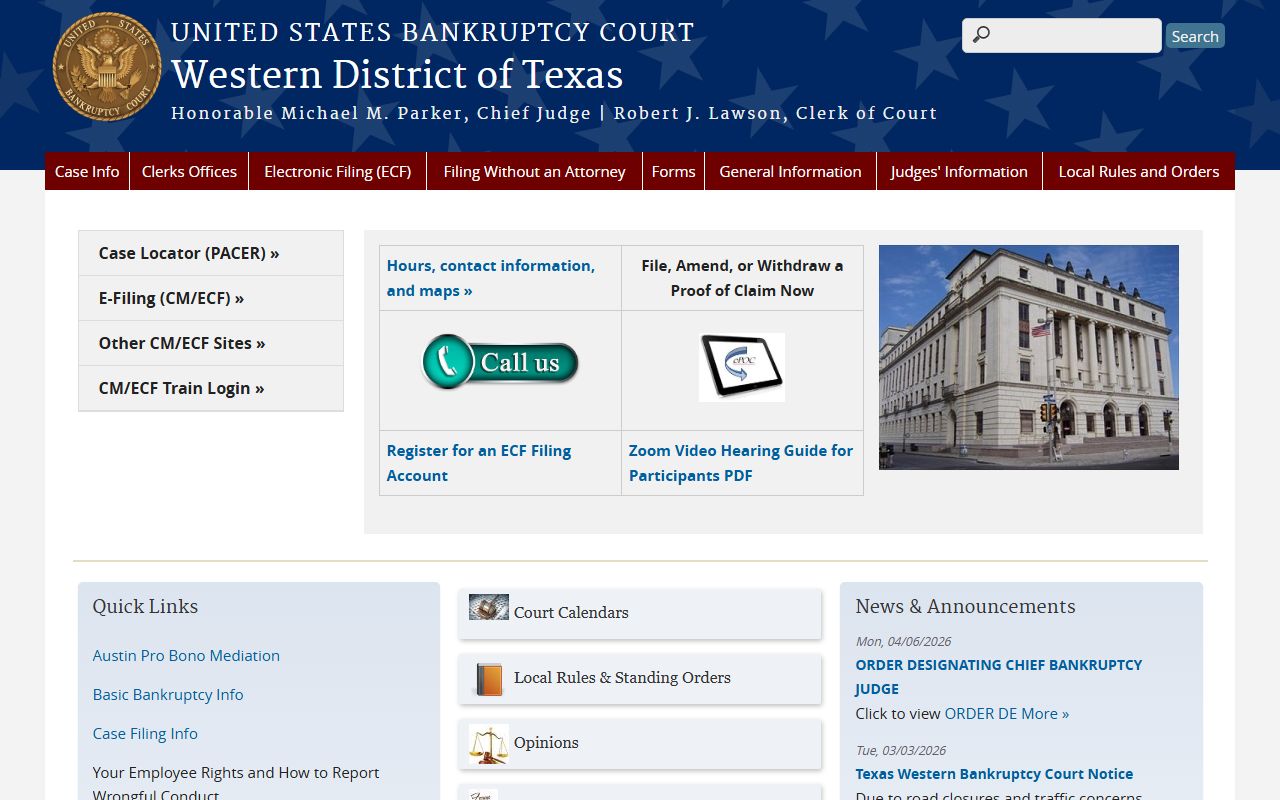 U.S. Bankruptcy Court Western District of Texas serving McLennan County