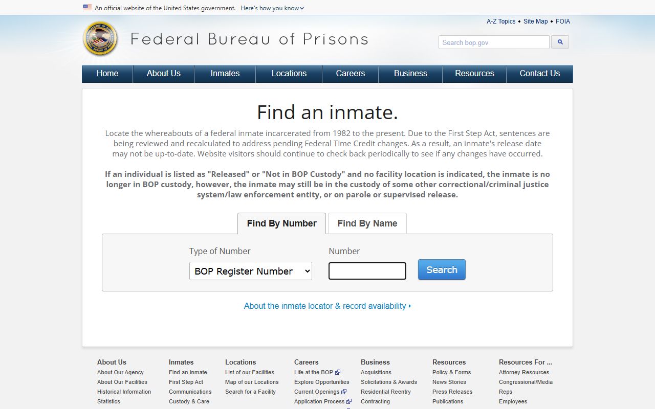 Federal Bureau of Prisons locator beyond McLennan County inmate records