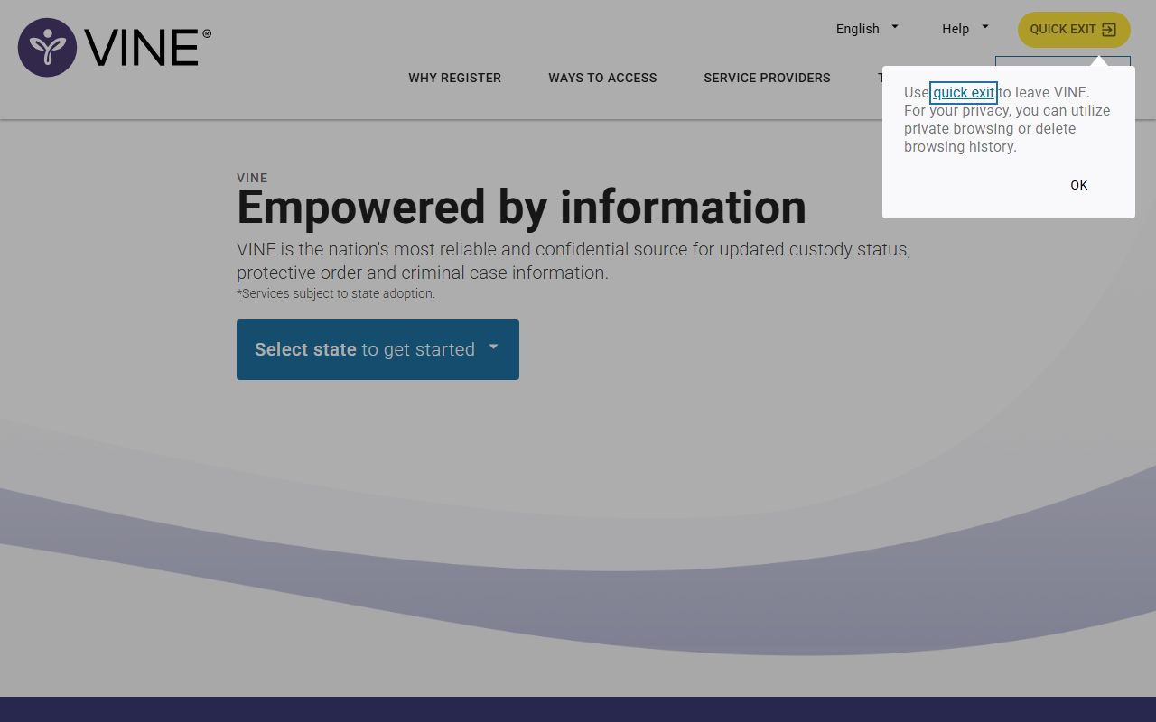 VINELink victim notification for McLennan County inmate records